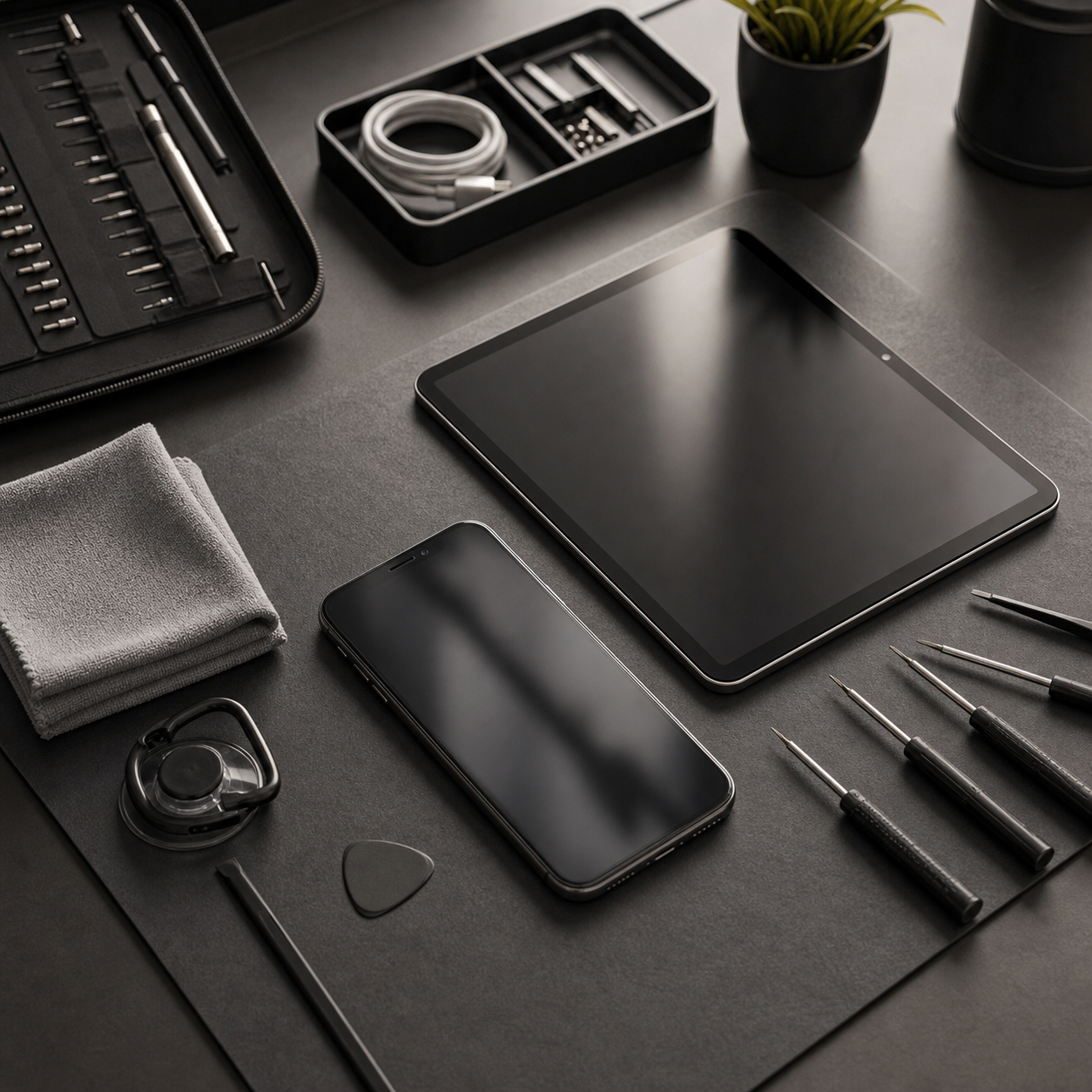 Phone and tablet with IT service tools